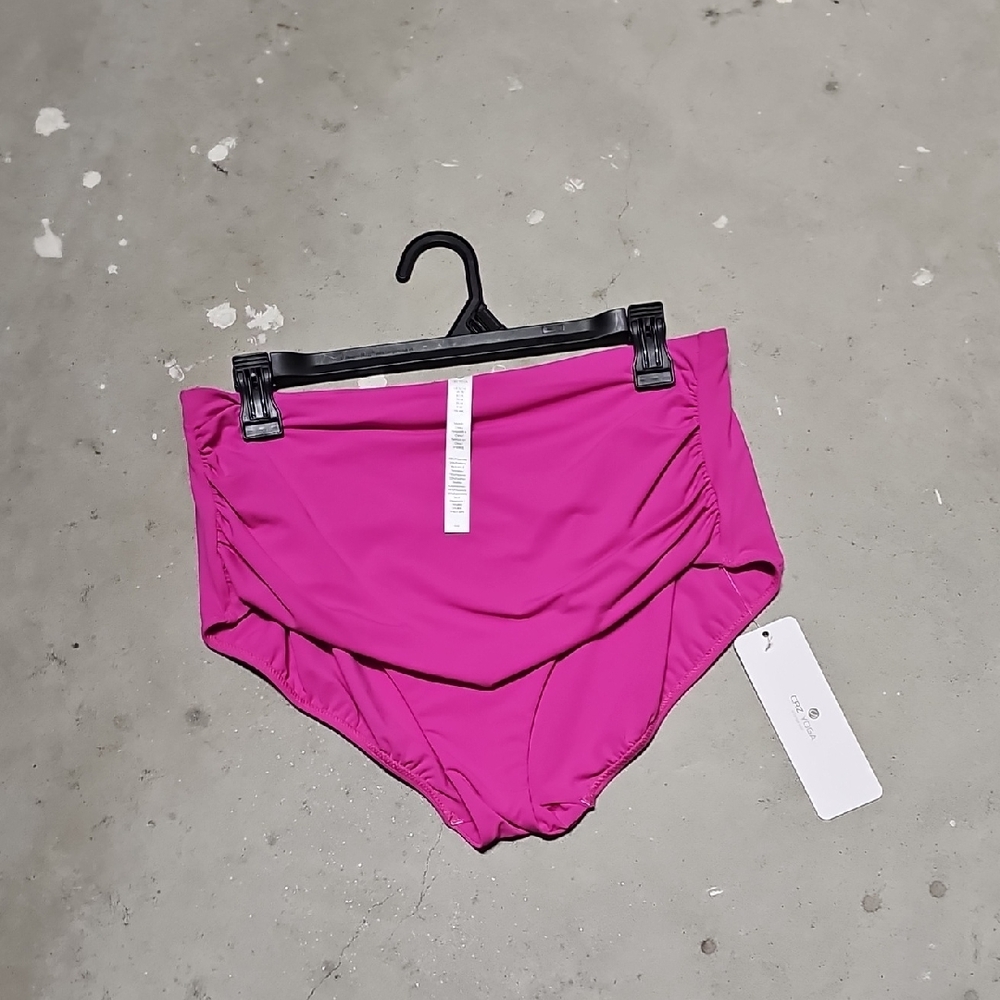 Nwt High-Waist Magenta Bikini Bottoms #144